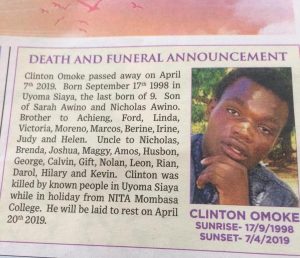 clinton obituary