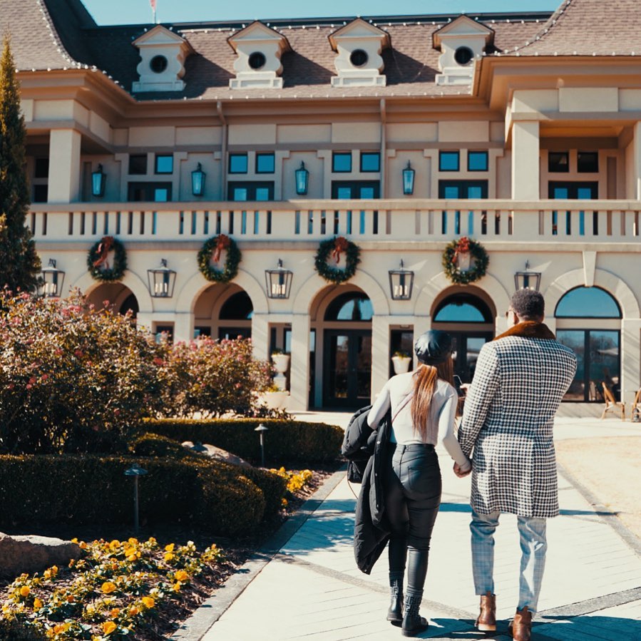 Rotimi and Vanessa Mdee at the house he bought her